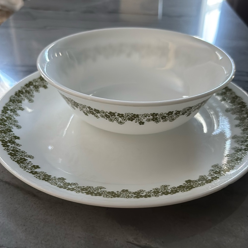 Corelle Green Flowers